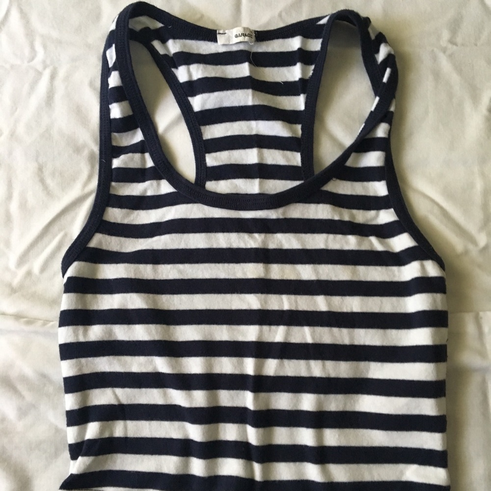Striped cropped tank